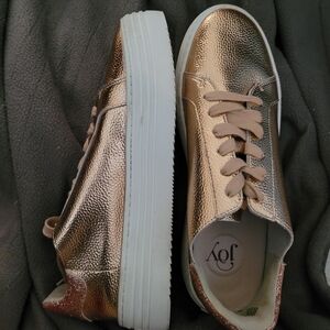 Joy Mangano Joy Performance Comfort Leather Sneakers with Podiatric Insole 9 M